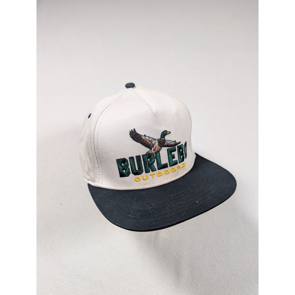 Burlebo Outdoors Mighty Duck Hat Snapback Beige Black Hunting One Size